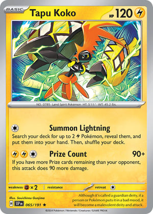 Tapu Koko #065/191  | Surging Sparks| Rare - Holo