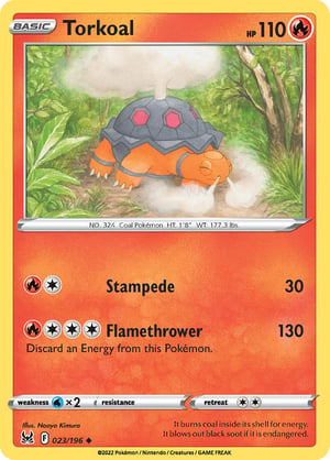 Torkoal #023/196  | Lost Origin | Uncommon  - Non Holo
