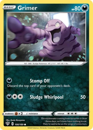 Grimer #100/189 | Darkness Ablaze | Common - Rev Holo