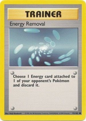 Energy Removal #092/102  | Base Set Unlimited| Common - Non Holo | Moderately Played