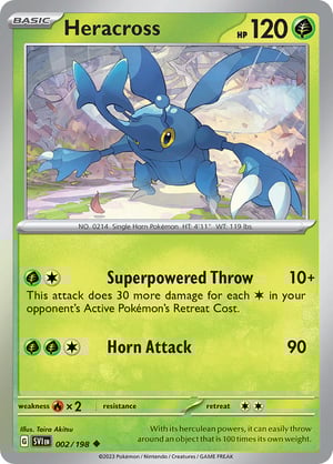 Heracross #002/198 | Scarlet & Violet Base Set| Uncommon - Non Holo