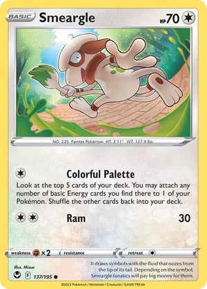 Smeargle #137/195 | Silver Tempest | Common  - Non Holo