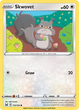 Skwovet #150/196  | Lost Origin | Common  - Non Holo