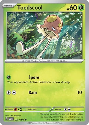 Toedscool #025/198 | Scarlet & Violet Base Set| Common - Non Holo