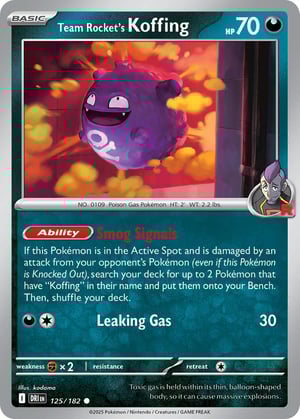 Team Rocket's Koffing #125/182 | Destined Rivals | Common - Non Holo