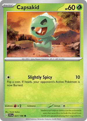 Capsakid #027/198 | Scarlet & Violet Base Set| Common- Rev Holo