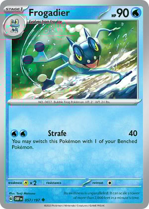 Frogadier #057/197 | Obsidian Flames| Uncommon - Non Holo
