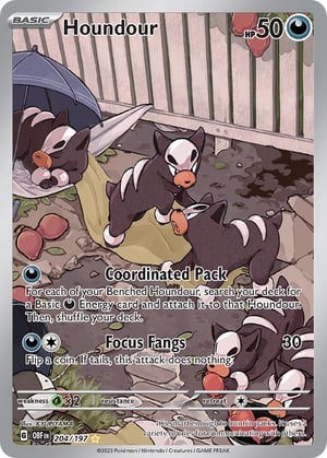 Houndour #204/197 | Obsidian Flames| Illustration Rare