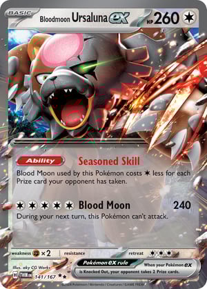 Bloodmoon Ursaluna ex #141/167 | Twilight Masquerade | Double Rare