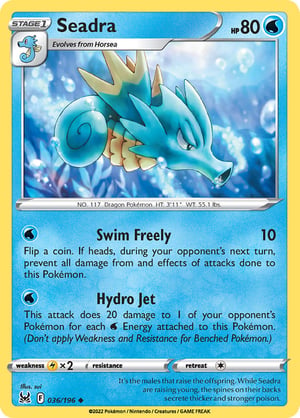Seadra #036/196  | Lost Origin | Uncommon  - Non Holo