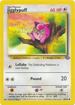 Jigglypuff #054/064 | Jungle - Unlimited | Common - Non Holo | Moderately Played