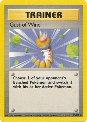 Gust of Wind #093/102  | Base Set Unlimited| Common - Non Holo | Lightly Played