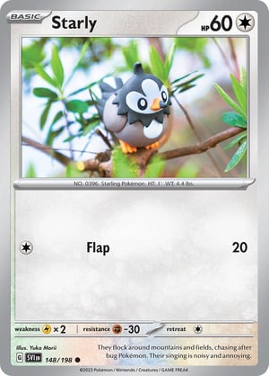 Starly #148/198 | Scarlet & Violet Base Set| Common- Rev Holo