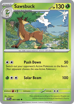 Sawsbuck #007/086 | White Flare | Uncommon - Non Holo