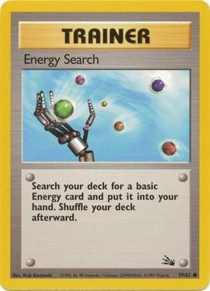 Energy Search #059/062 | Fossil - Unlimited | Common - Non Holo | Moderately Played