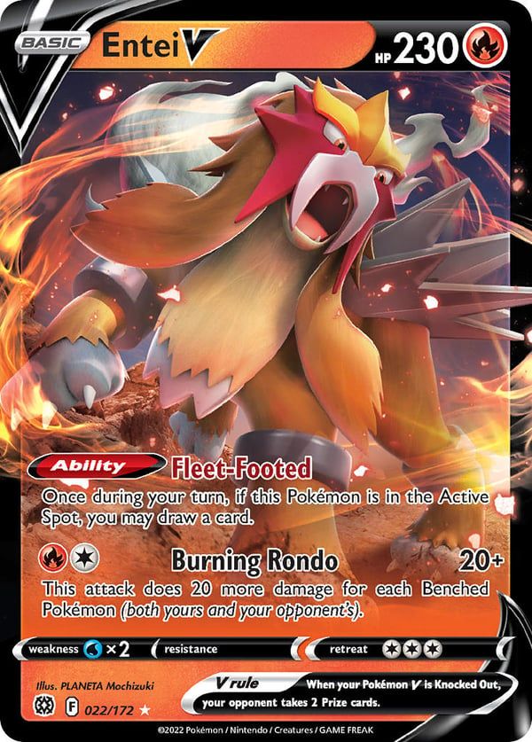 Entei V  #022/172 | Brilliant Stars | Ultra Rare - Regular