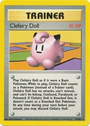 Clefairy Doll #070/102  | Base Set Unlimited| Rare - Non Holo | Moderately Played