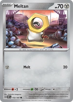 Meltan #152/197 | Obsidian Flames| Common- Rev Holo