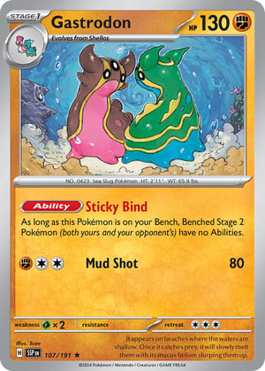 Gastrodon #107/191  | Surging Sparks| Rare - Holo