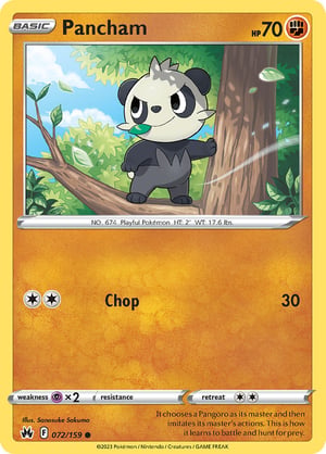 Pancham #072/159 | Crown Zenith | Common  - Non Holo