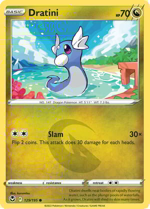 Dratini #129/195 | Silver Tempest | Common  - Non Holo