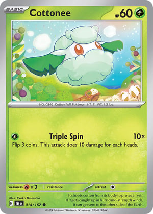Cottonee #014/162  | Temporal Forces| Common - Non Holo