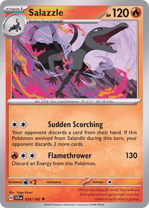 Salazzle #024/142  | Stellar Crown | Uncommon - Non Holo
