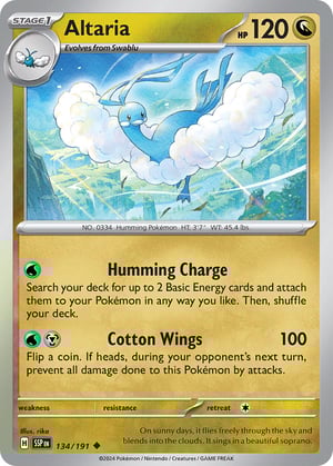 Altaria #134/191  | Surging Sparks| Uncommon - Non Holo