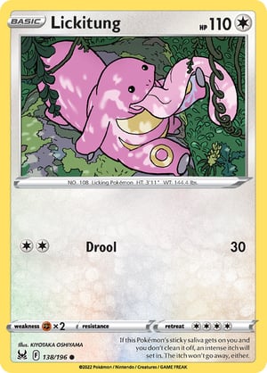 Lickitung #138/196  | Lost Origin | Common  - Non Holo