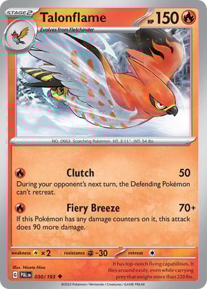 Talonflame #030/193 | Paldea Evolved | Uncommon - Non Holo