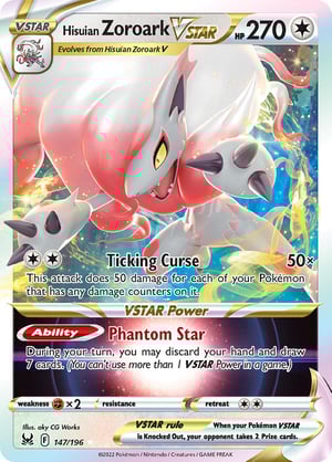 Hisuian Zoroark VSTAR #147/196  | Lost Origin | Ultra Rare - Regular