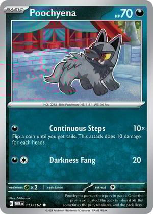 Poochyena #113/167 | Twilight Masquerade | Common - Non Holo