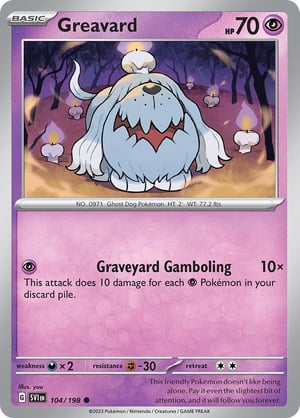 Greavard #104/198 | Scarlet & Violet Base Set| Common- Rev Holo