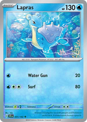 Lapras #031/142  | Stellar Crown | Uncommon - Non Holo