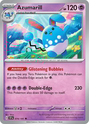 Azumarill #074/191  | Surging Sparks| Uncommon - Non Holo