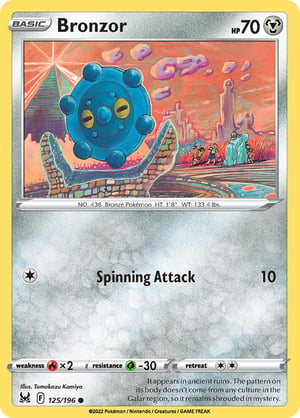 Bronzor #125/196  | Lost Origin | Common  - Non Holo