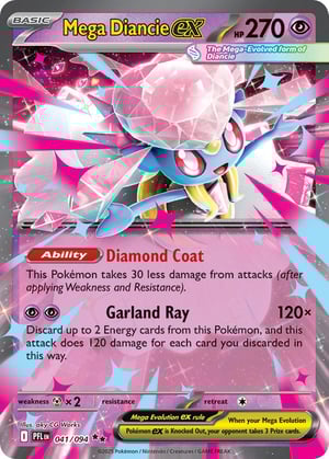 Mega Diancie ex #041/094 | Phantasmal Flames | Double Rare