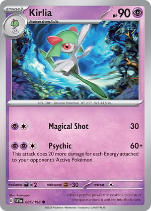 Kirlia #085/198 | Scarlet & Violet Base Set| Common- Rev Holo