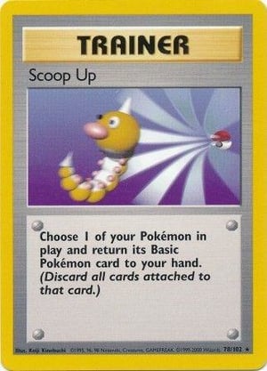Scoop Up #078/102  | Base Set Unlimited| Rare - Non Holo | Moderately Played