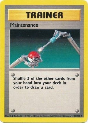 Maintenance #083/102  | Base Set Unlimited| Uncommon - Non Holo | Lightly Played