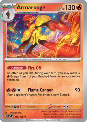 Armarouge #041/198 | Scarlet & Violet Base Set| Rare - Holo