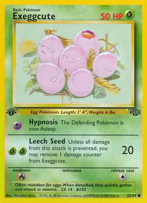 Exeggcute #052/064 | Jungle - First Edition  | Common - Non Holo | Moderately Played