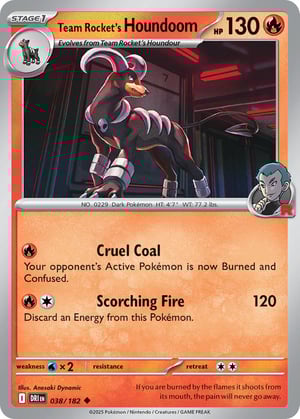 Team Rocket's Houndoom #038/182 | Destined Rivals | Uncommon - Non Holo