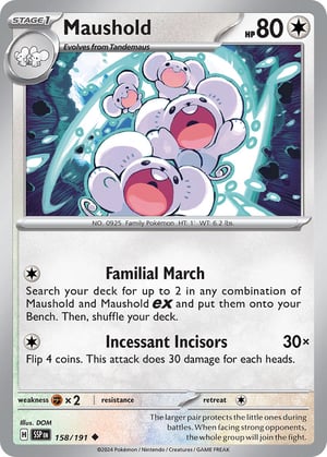 Maushold #158/191  | Surging Sparks| Uncommon - Non Holo