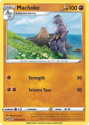 Machoke #087/196  | Lost Origin | Uncommon  - Non Holo