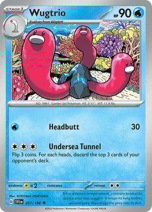 Wugtrio #057/198 | Scarlet & Violet Base Set| Uncommon - Non Holo