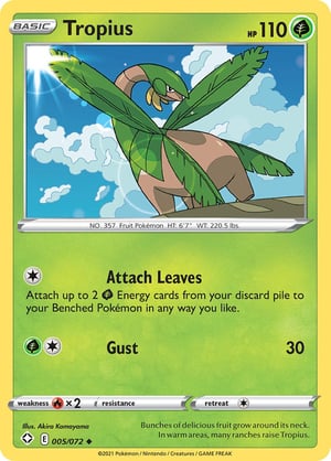 Tropius    #005/072 | Shining Fates | Uncommon - Non Holo