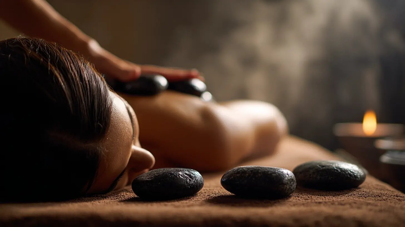 Hot stone massage therapy