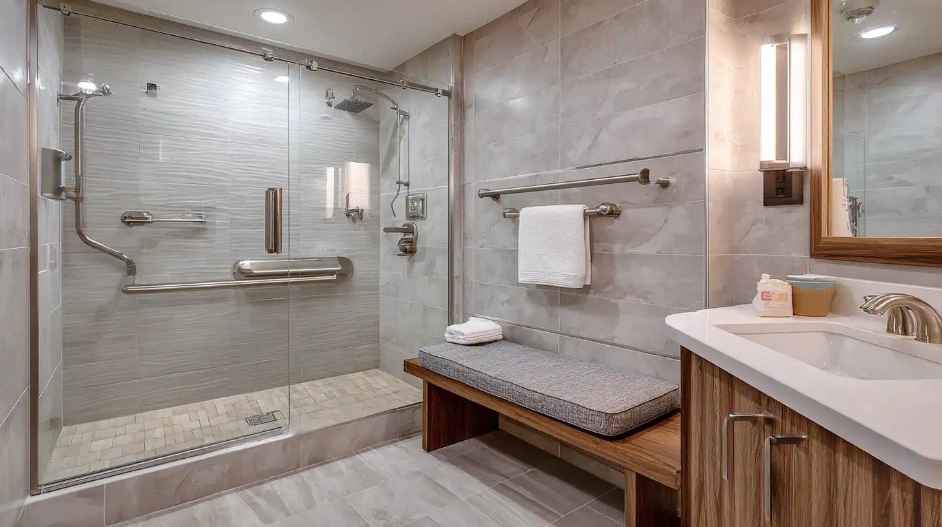 Deluxe accessible bathroom