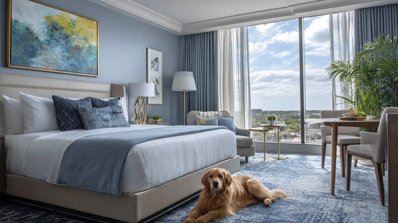 King Bed Deluxe Mobility Accessible Room, Pet-Friendly — view 3